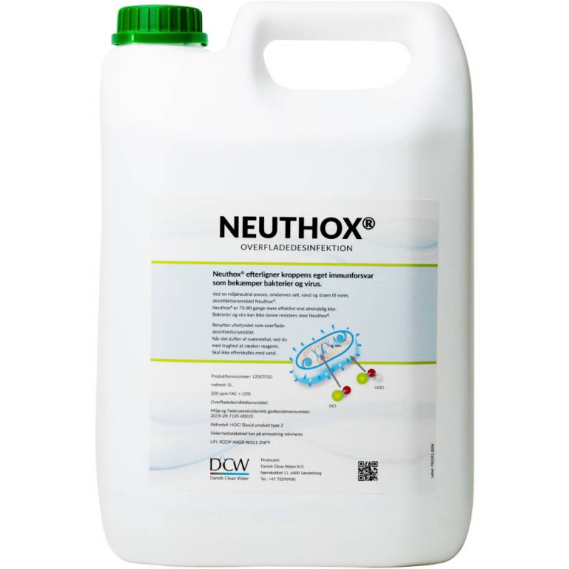 Neuthox overfladedesinfektion med hypoklorsyre 5 liter