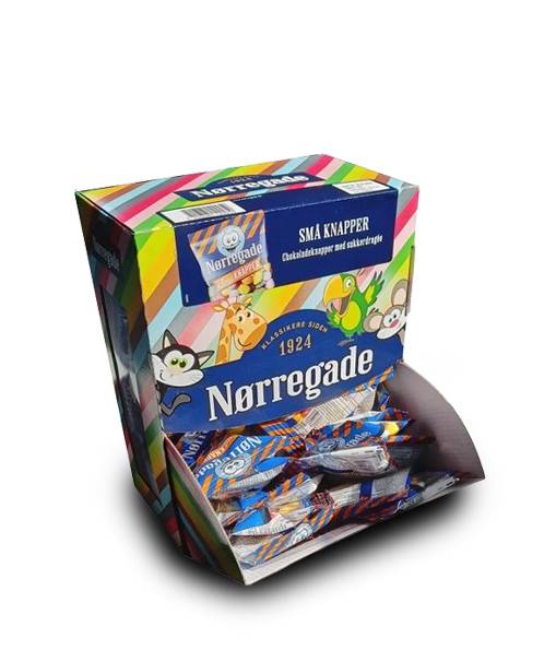 Nørregade Små Knapper, display med 100 poser