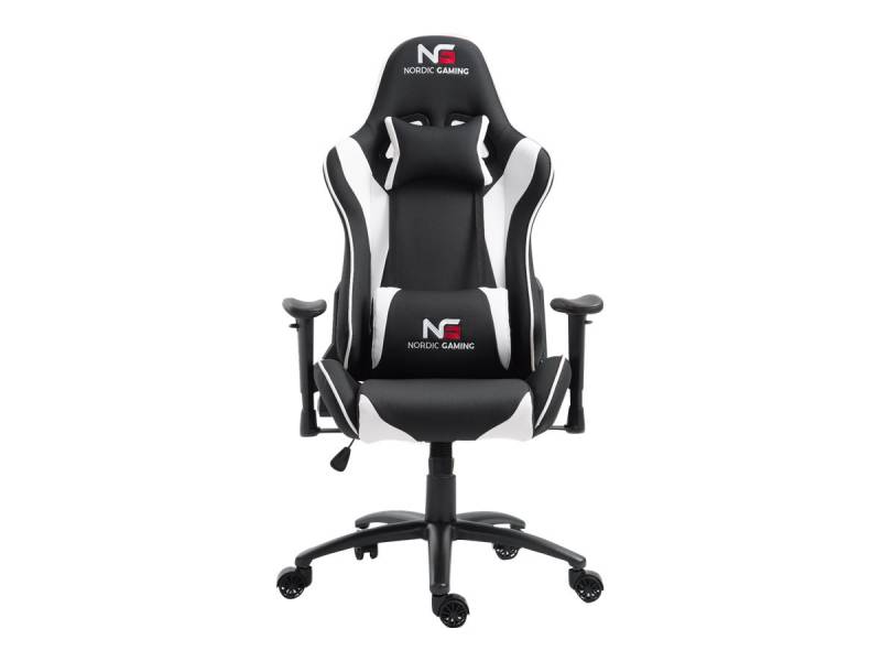 Nordic Gaming Racer Chair gamerstol PU-læder sort og hvid