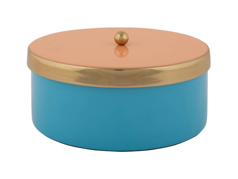 Opbevaringsboks Double Funky Ø16cm blå