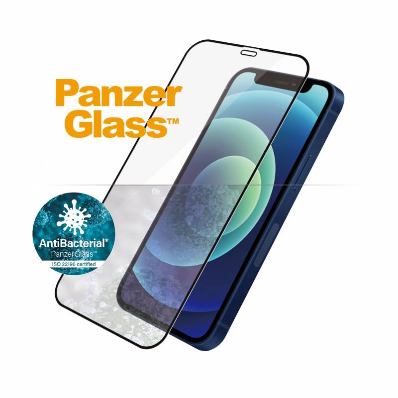 PanzerGlass iPhone 12 Pro Max (CF), sort, antibakteriel