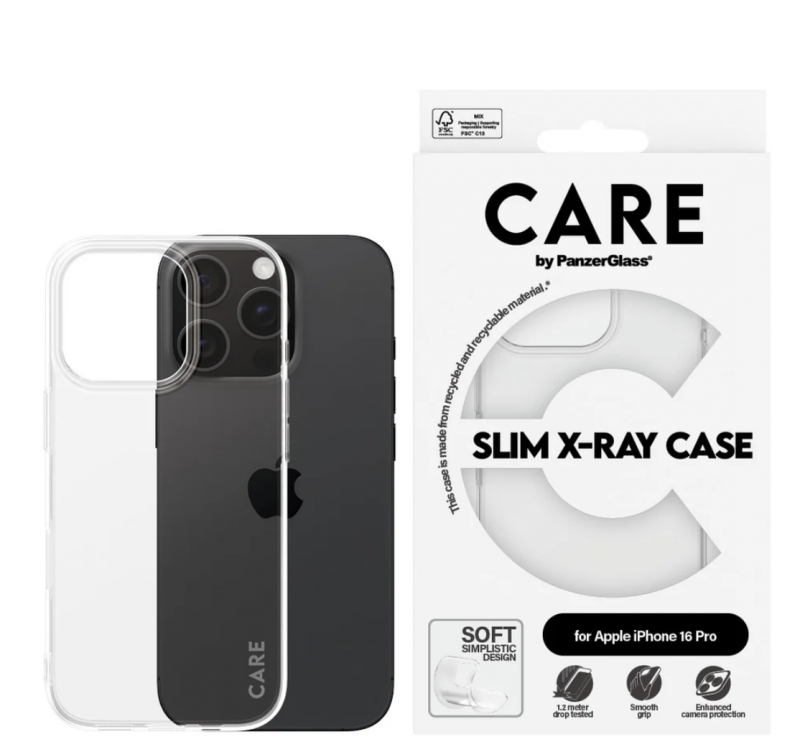 PanzerGlass® CARE iPhone 16 Pro max cover X-Ray Soft Basic