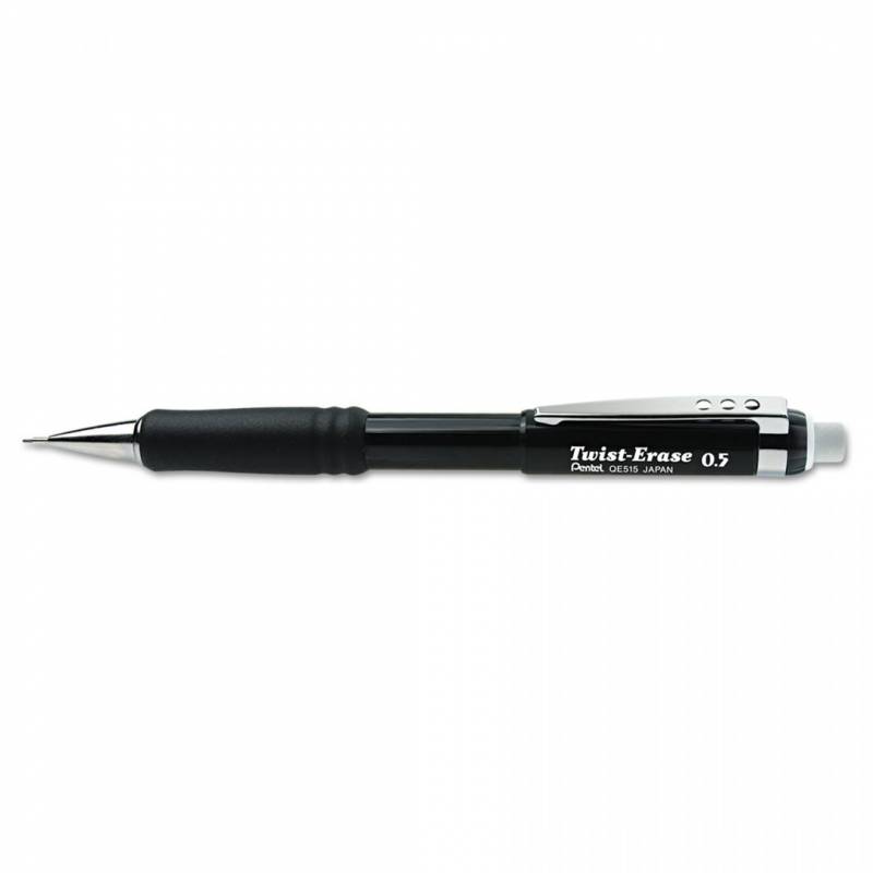 Pentel Twist Erase pencil QE515 0,5mm sort
