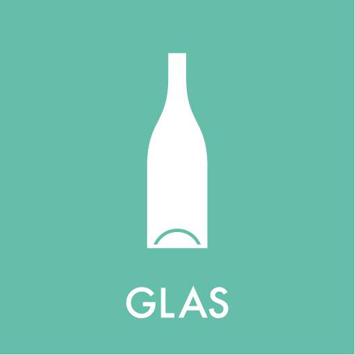 Piktogram 12x12cm magnetisk og vaskbar grøn GLAS