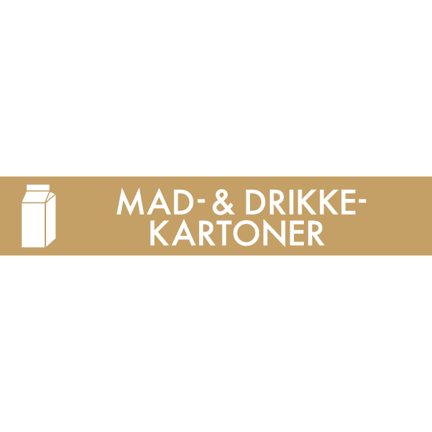 Piktogram 16x3cm magnetisk og vaskbar brun MAD- & DRIKKEKARTONER