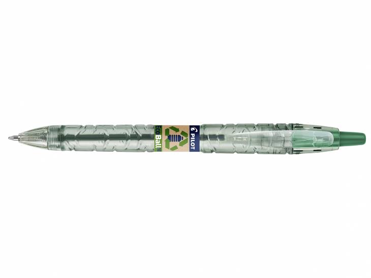 Pilot Ecoball Bottle2Pen kuglepen med klik medium 1,0mm grøn