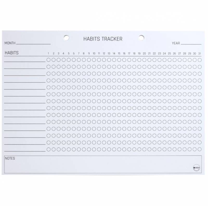 Planlægnings blok A4 Habit Tracker med 52 sider