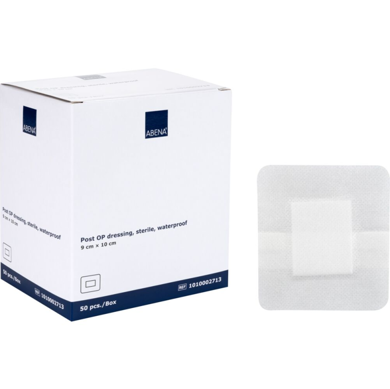 Post-OP forbinding 9x10cm v&aelig;sket&aelig;t latexfri steril engangs hvid
