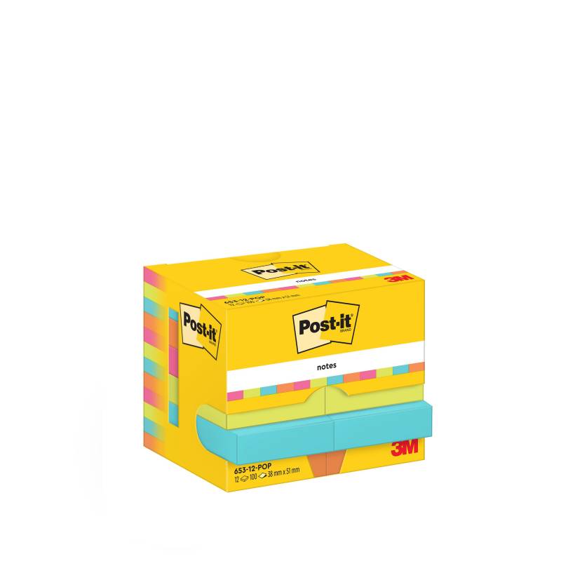 Post-it Notes 653-12-POP 38x51mm Poptimistic