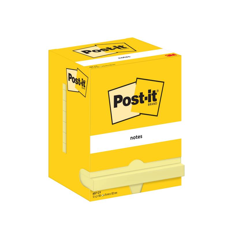 Post-it Notes 76x102mm Canarygul