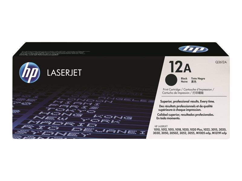 HP 12A Q2612A original lasertoner sort