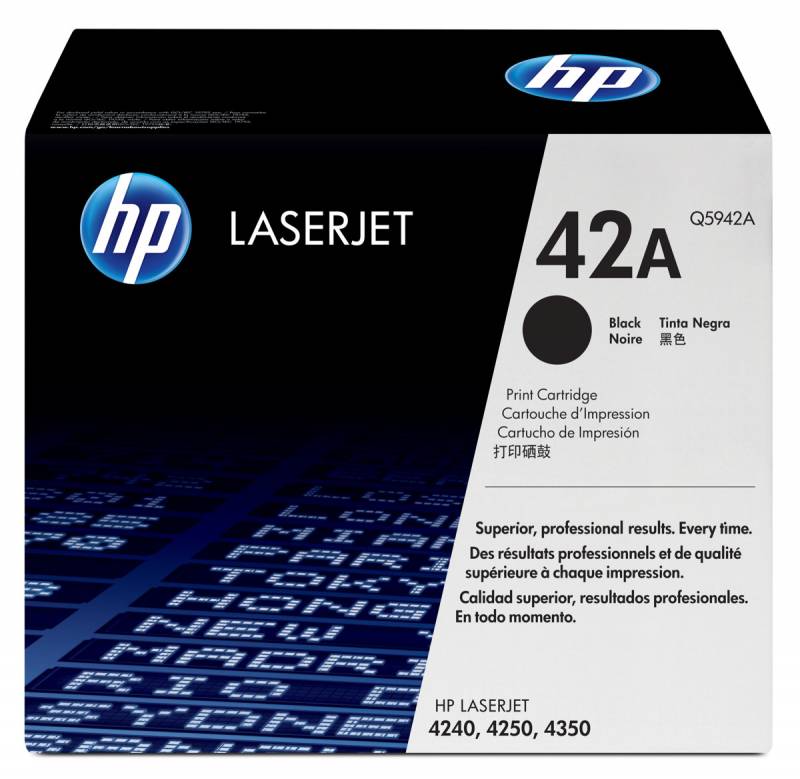 HP 42A Q5942A original lasertoner sort