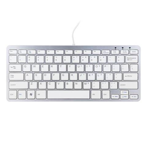 R-Go Compact ergonomisk tastatur hvid