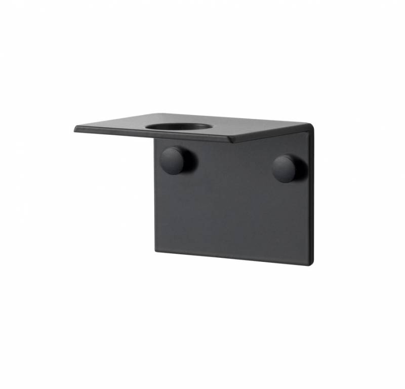 Sæbeholder til 1 flaske vægophæng i sort rustfrit stål