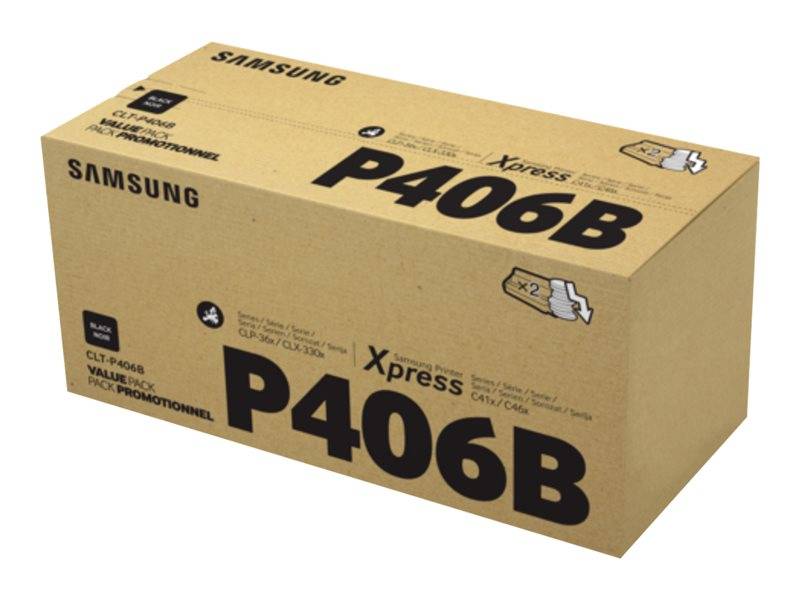 Samsung CLT-P406B/ELS SU374A original lasertoner dobbeltpak sort