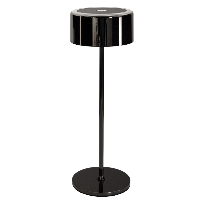 Securit SIGNATURE LED-bordlampe ledningsfri og d&aelig;mpbar metallisk sort