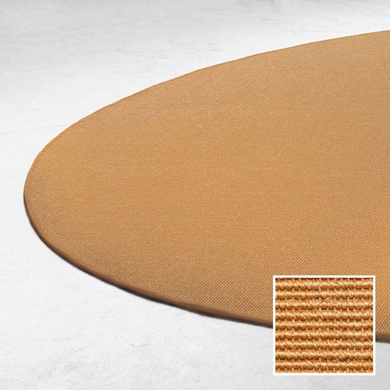 Sisal Boucle gulvt&aelig;ppe rundt &Oslash;120cm natur