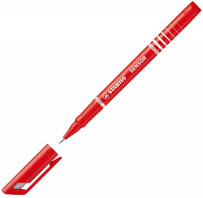 10 stk. Stabilo Sensor Fineliner Nr.189, Rød