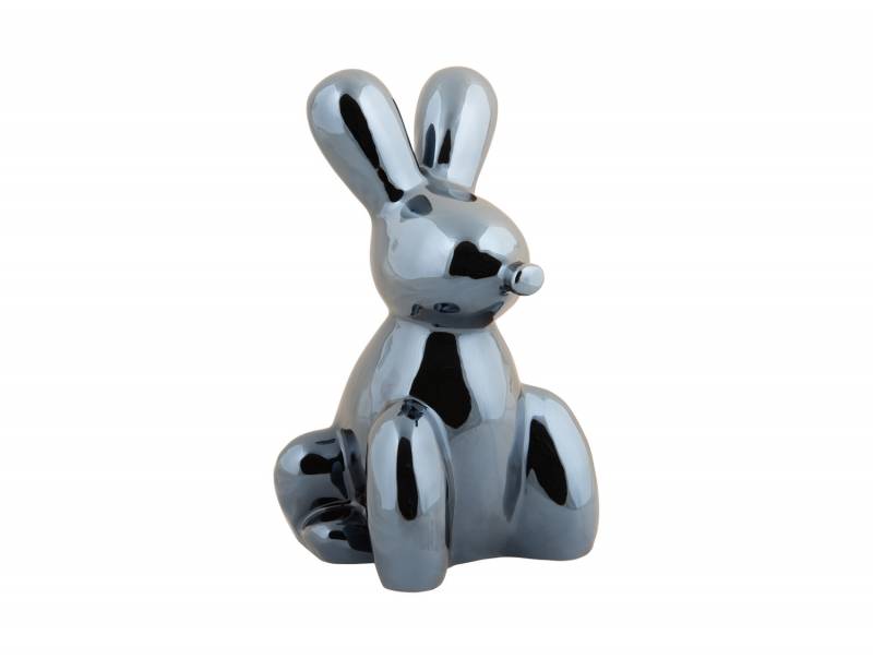 Statue Balloon Bunny 11,5x20cm keramik sort