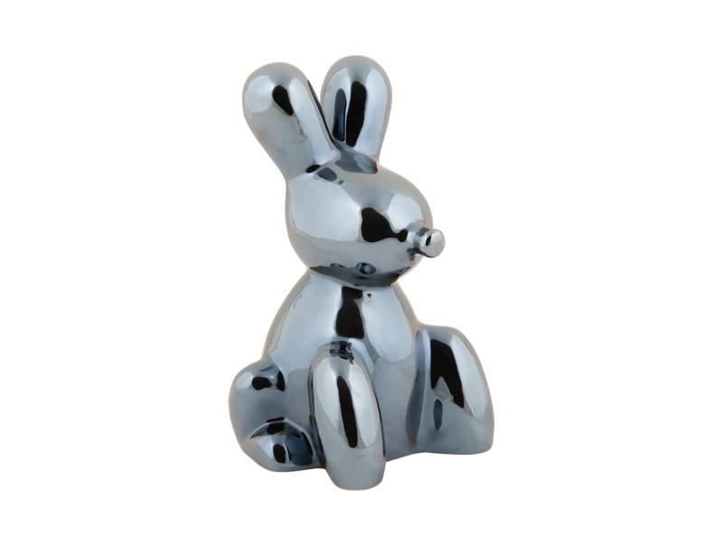 Statue Balloon Bunny 9x15cm keramik sort