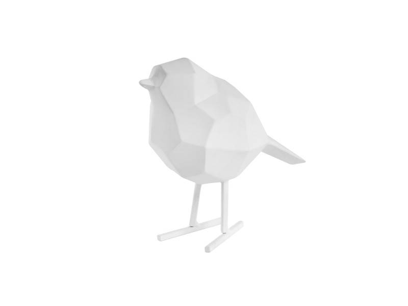 Statue Origami bird 7x13x17cm hvid