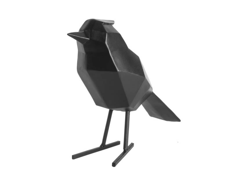 Statue Origami bird 9x19x24cm sort