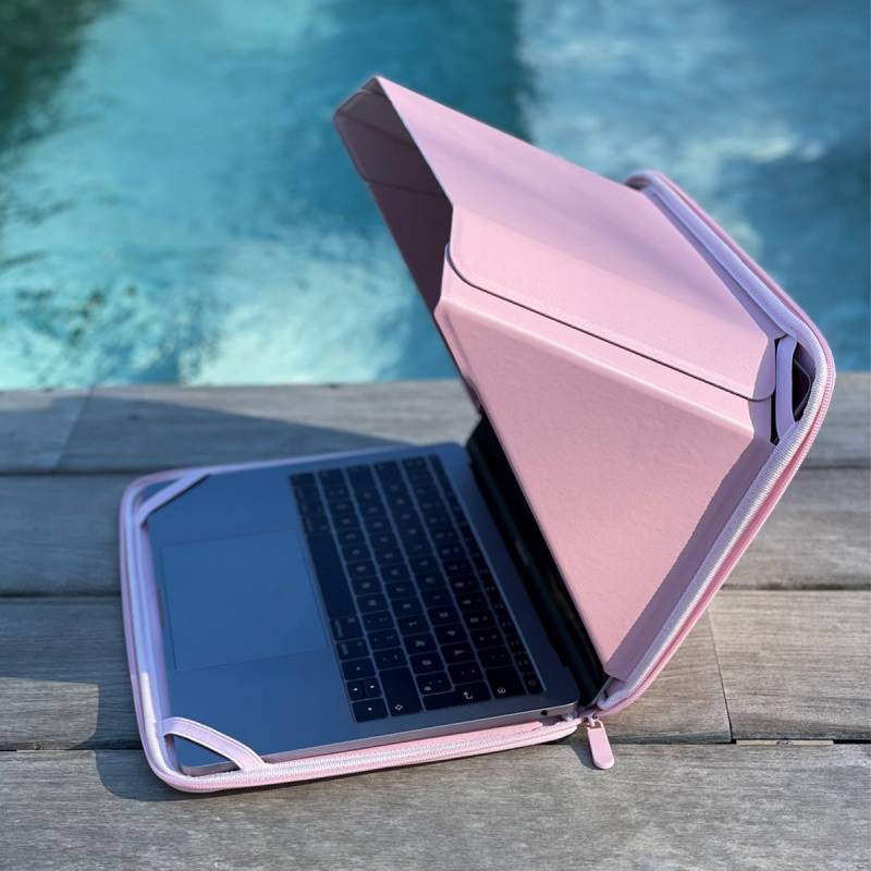 Sun Shade & Privacy Sleeve med solskærm til MacBook 13'' pink
