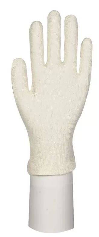 Tekstil handske str.9 bomuld/polyester interlock hvid