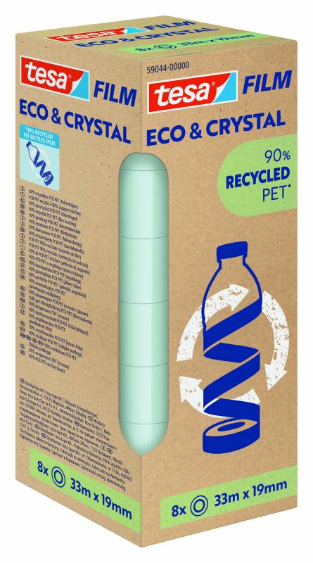 Tesa kontortape eco & crystal ecoLogo 19mmx33m klar