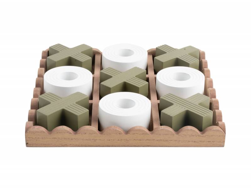 Tic Tac Toe spil 18,cm MDF gr&oslash;n