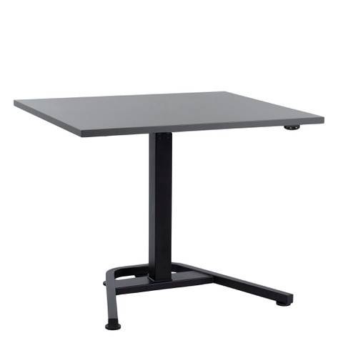 Trainee hæve-sænkebord 100x80cm alu stel, antracit bordplade