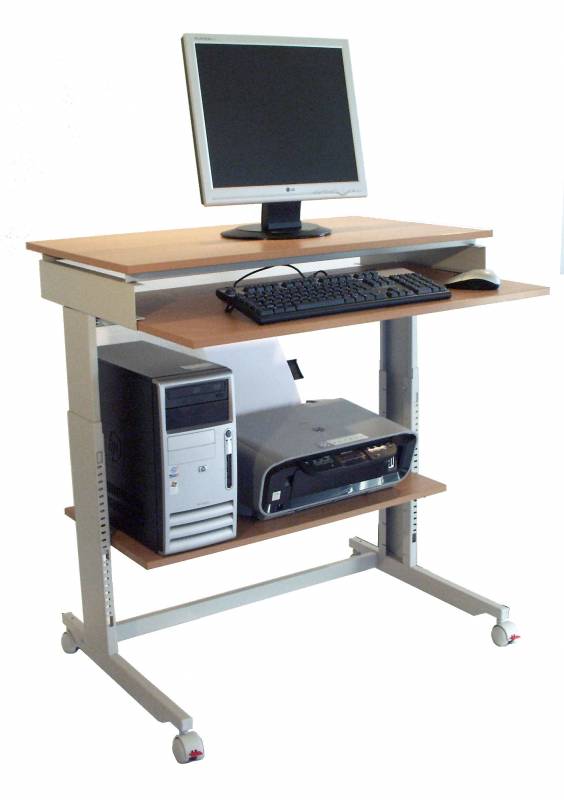 Twinco computer bord variabel arbejdshøjde 90cm bøg