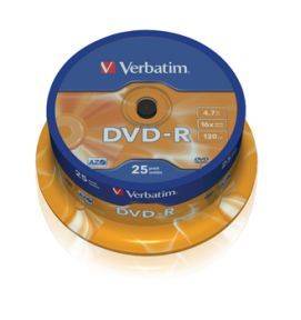 Verbatim DVD-R 16x 4,7GB spindle | OUTLET SALG