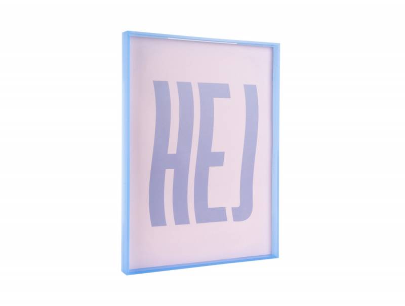 V&aelig;gdekoration Hej 31x41x3cm akryl lilla