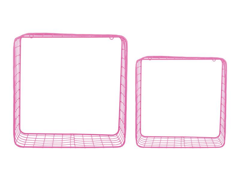 Vægreol-sæt Reja 35x15cm pink