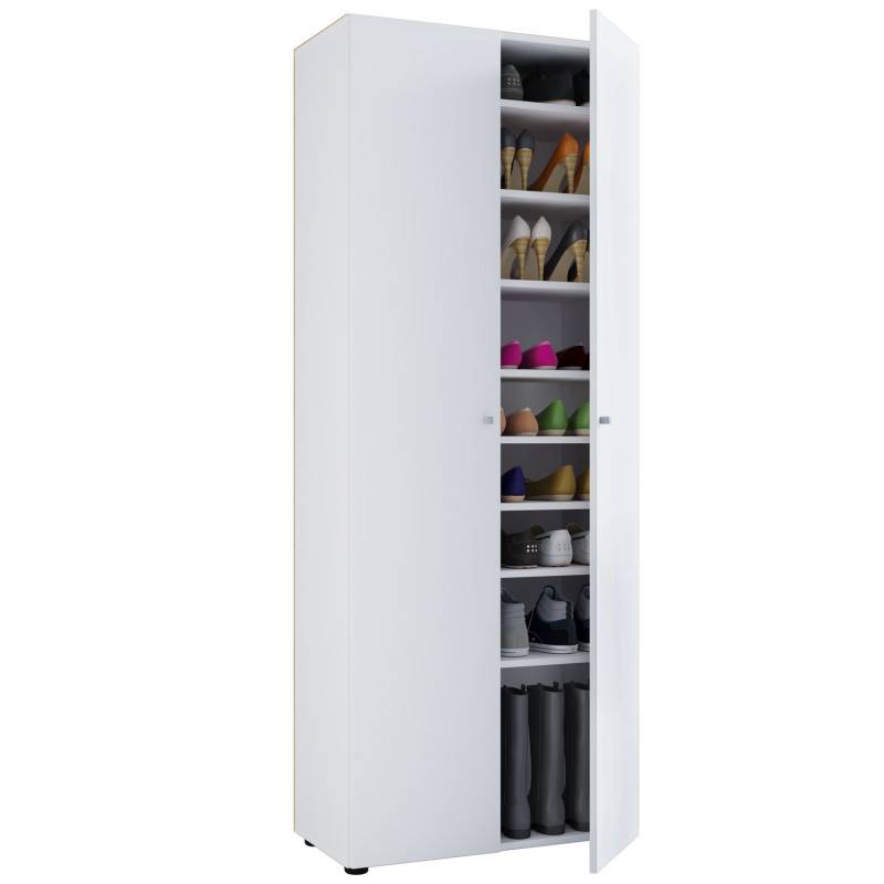 Vandol I skoskab med 2 låger 180x71x37 cm hvid