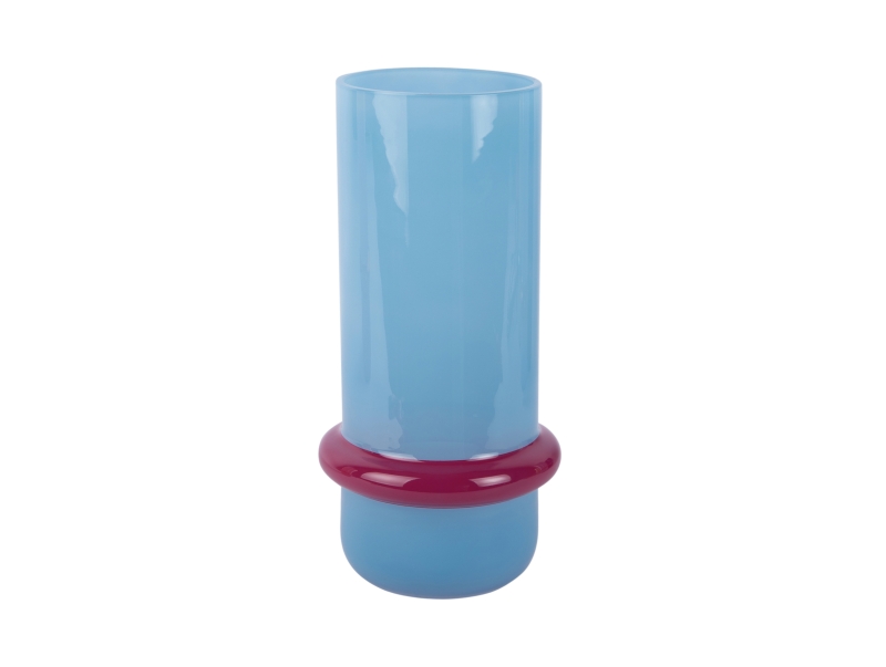 Vase Animado Anillo &Oslash;13,5cm bl&aring; og pink