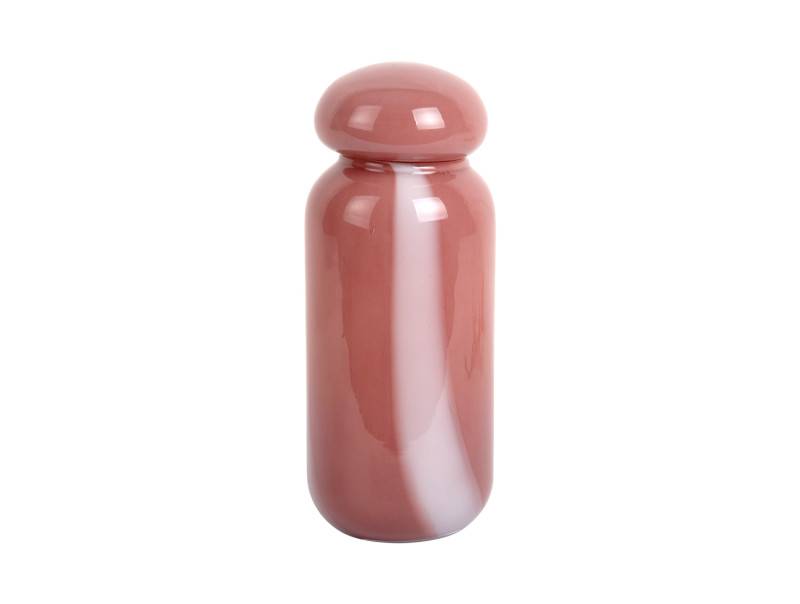 Vase Dulce Raya 10x25cm glas rosa