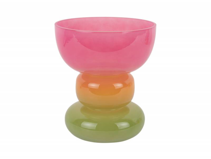 Vase Funky Vibes Ø18cm glas multifarvet