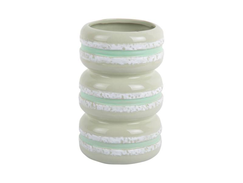 Vase Macaron Ø9,3cm keramik grøn