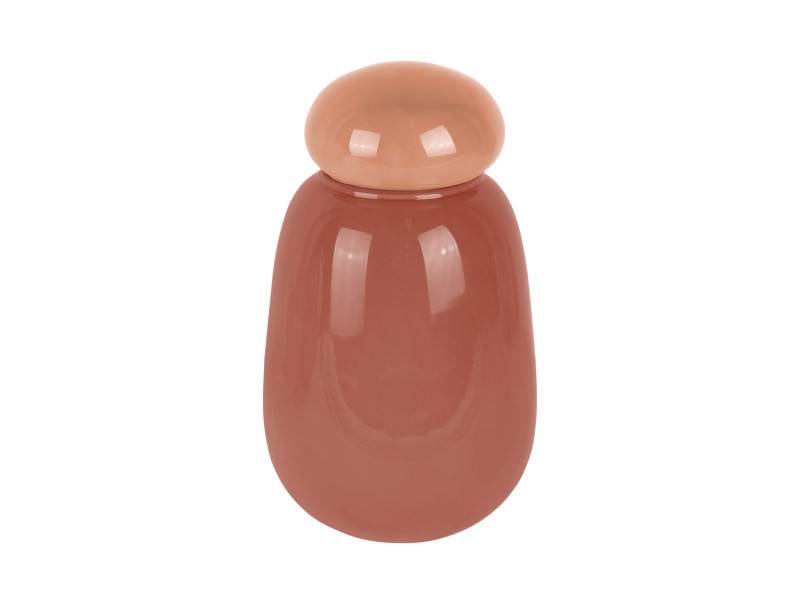 Vase Nuevo Dulce 12,5x22cm glas lyserød