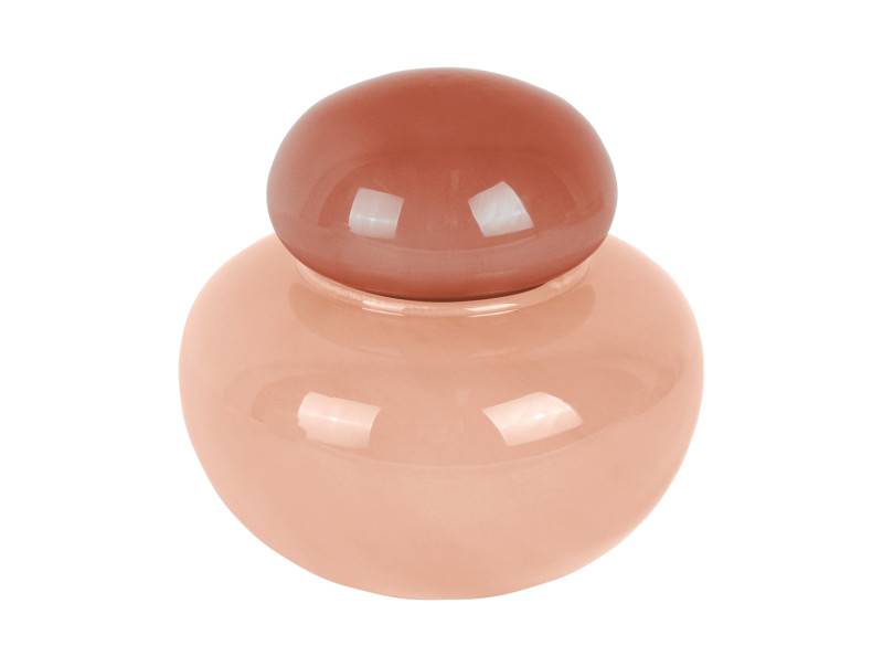 Vase Nuevo Dulce 13,5x13,5cm glas lyserød