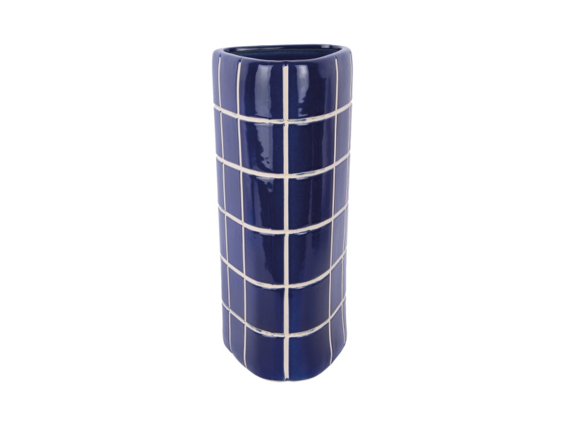 Vase Retro Tiles 15x37cm keramik bl&aring;