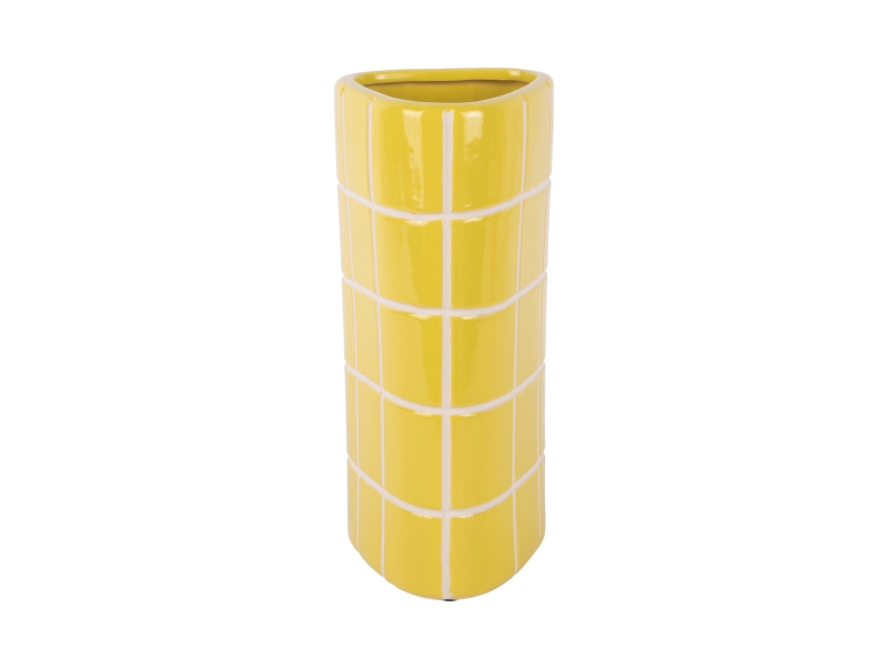 Vase Retro Tiles Triangular 26x11,5cm keramik gul