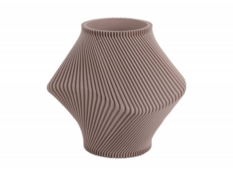 Vase Twisted Rib Ø18cm polyresin grå