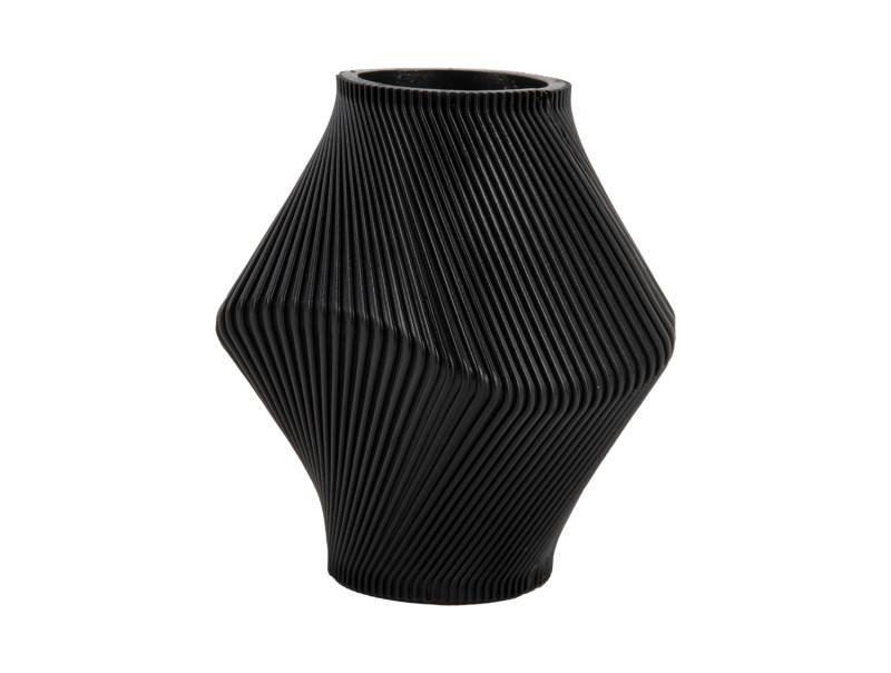 Vase Twisted Rib Ø18cm polyresin sort