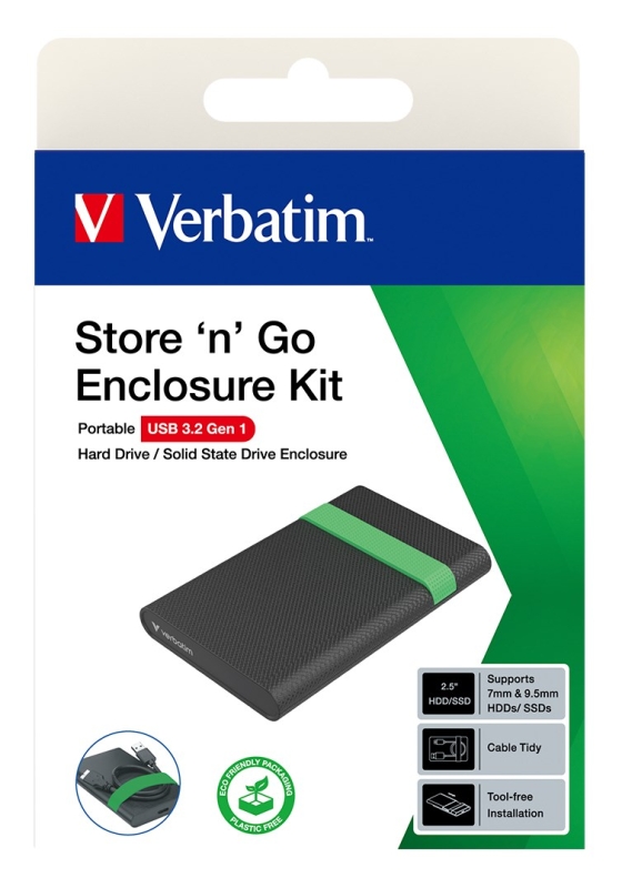 Verbatim Store'N'Go Enclosure Kit 2,5 tommer USB 3.2 Gen 1