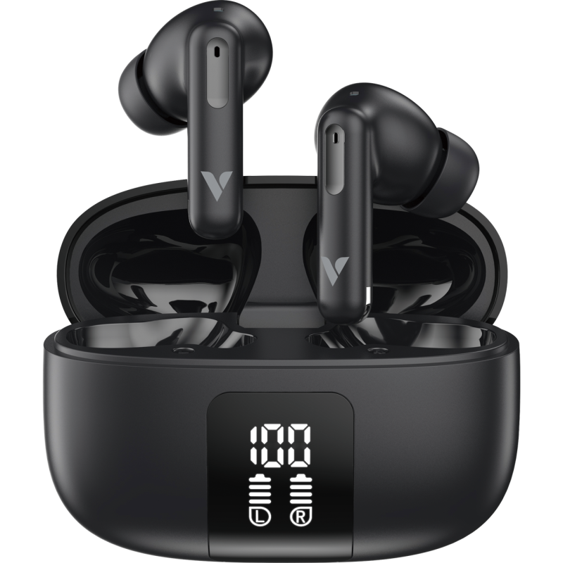 Verbatim TruSound Pro Earbuds med Hybrid ANC og ENC sort