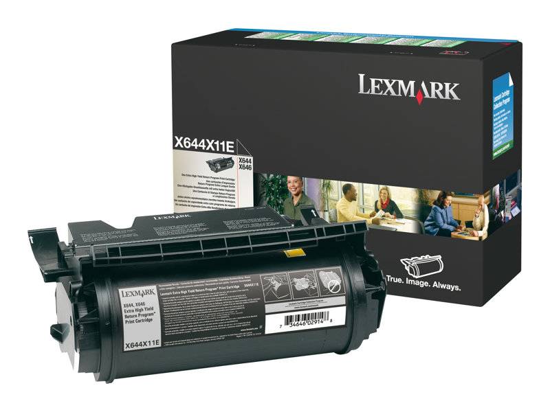 Lexmark X644X11E original lasertoner sort