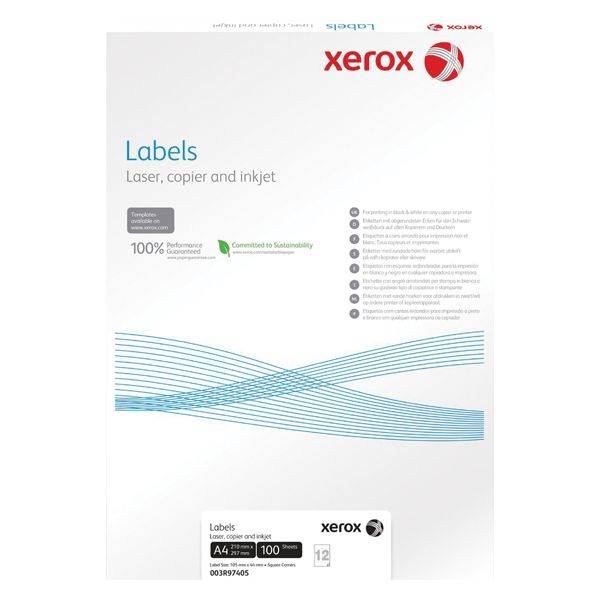 Xerox multi etiket A4 199,6x289mm, 100 ark